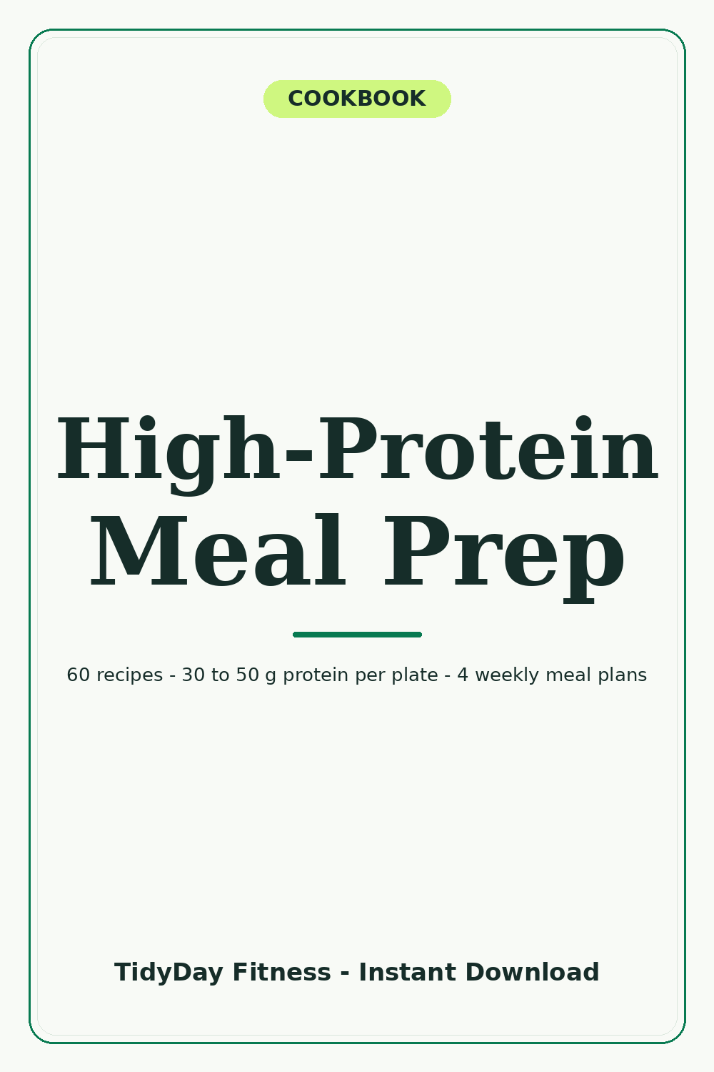 High-Protein Meal Prep